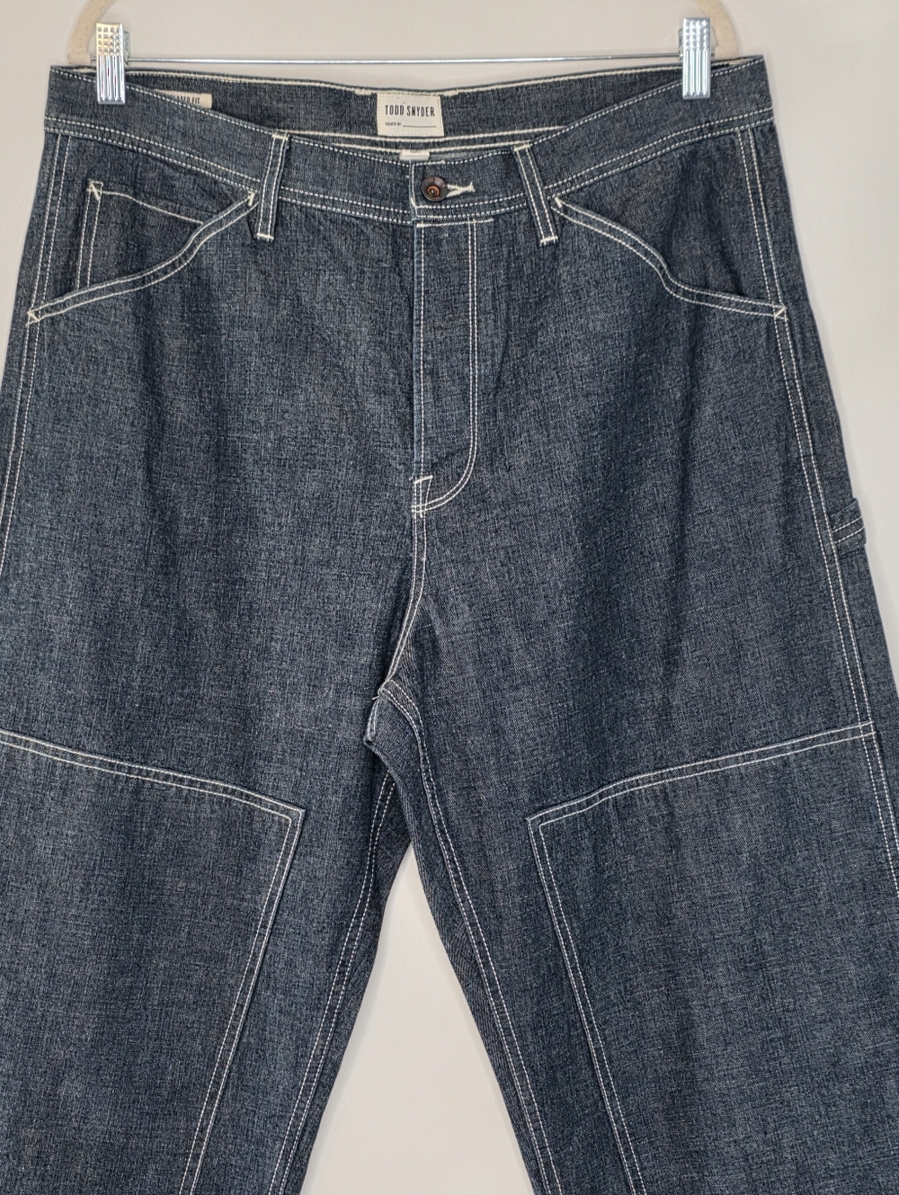 Todd Snyder Relaxed Denim Welder Pants Size 36x33 Cotton Carpenter Jeans NEW - Picture 3 of 15